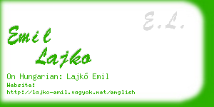 emil lajko business card